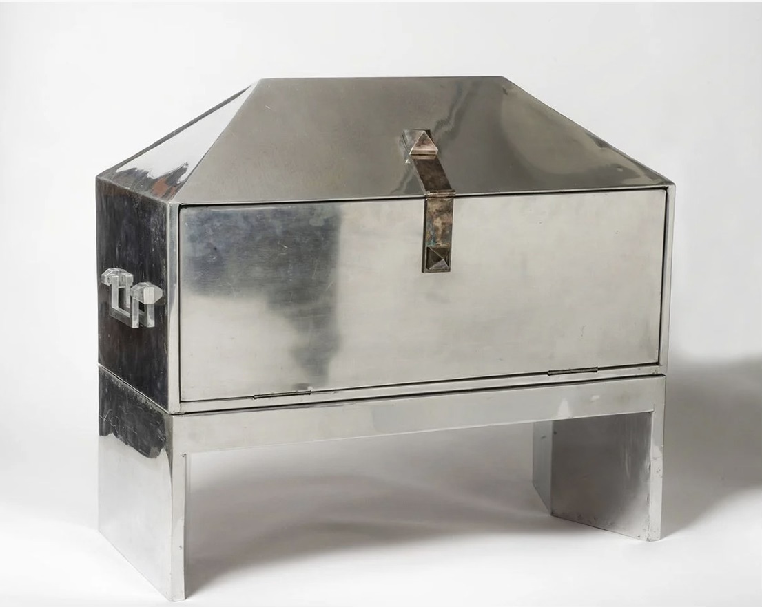 Metallwork chest.
